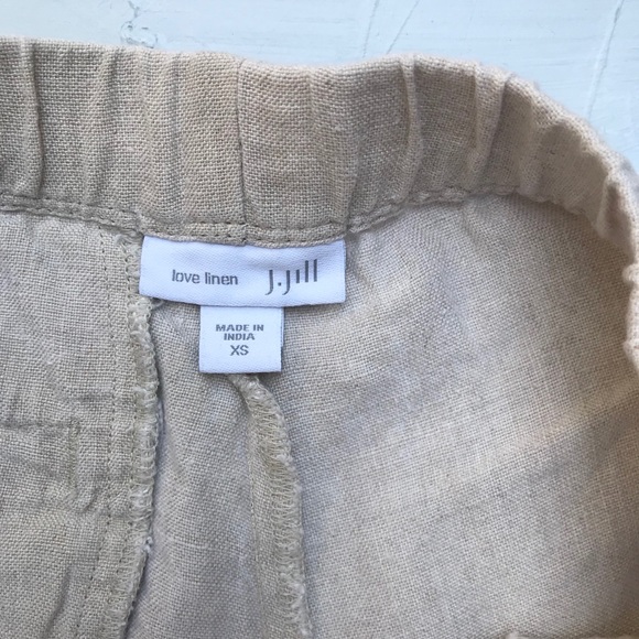 100% beige Linen draw string pants - Picture 5 of 6
